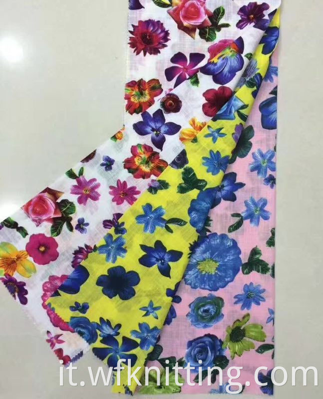 Flower Print Woven Fabric